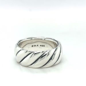 New David Yurman Cable Sculpted Ring Women’s Silver Size 6